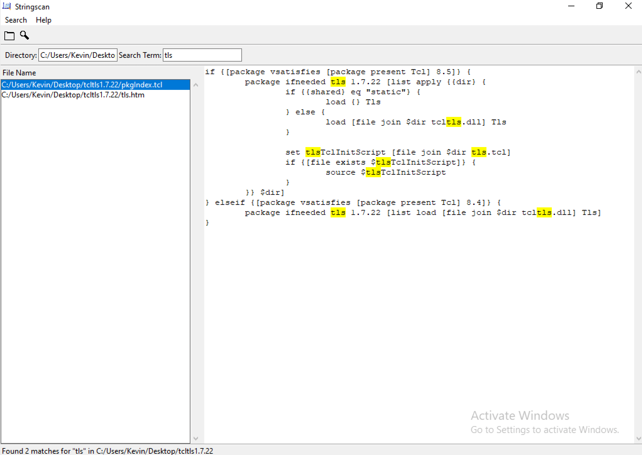 stringscan